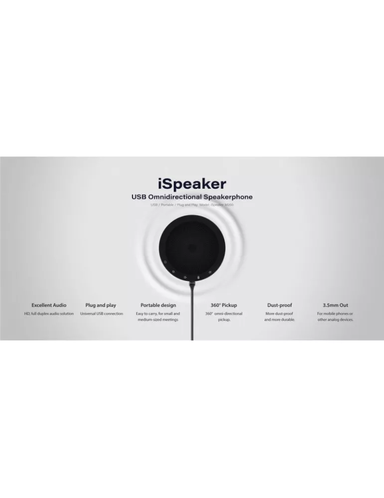 INFOBIT ISPKM200 Omnidirectional Microphone USB Infobit iSpeaker M200 INFOBIT INFISPKM200 | MusicGoodDeal
