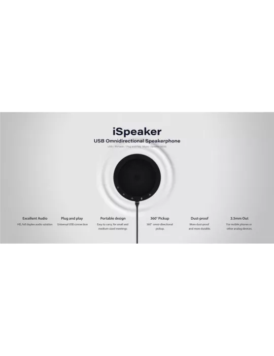 INFOBIT ISPKM200 Omnidirectional Microphone USB Infobit iSpeaker M200 INFOBIT INFISPKM200 | MusicGoodDeal