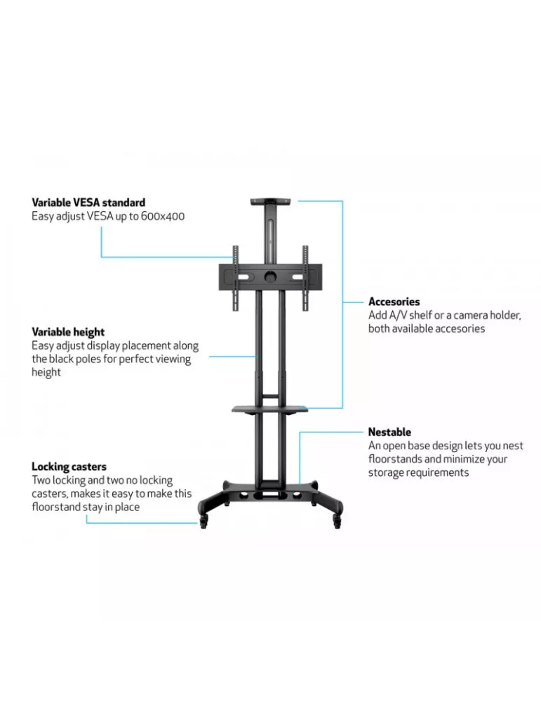 MULTIBRACKETS 2326 Support caméra de vidéoconférence Multibrackets Public Floorstand Shelf Basic 150