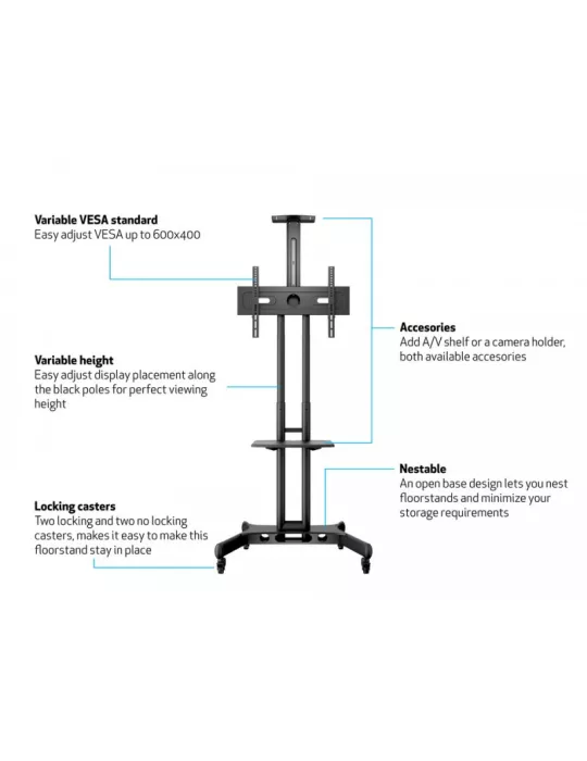 MULTIBRACKETS 2326 Videoconferencing camera support Multibrackets Public Floorstand Shelf Basic 150 MULTIBRACKETS MUL2326 | Mu