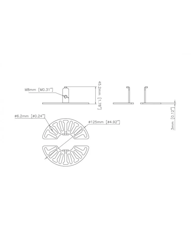 MULTIBRACKETS 6275 Support camera dôme Multibrackets Pro Series Universal Dome Camera Mount