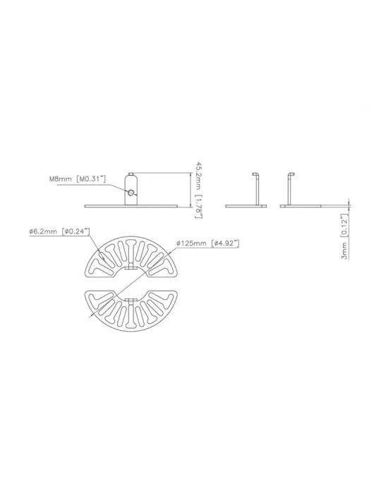 MULTIBRACKETS 6275 Support camera dôme Multibrackets Pro Series Universal Dome Camera Mount