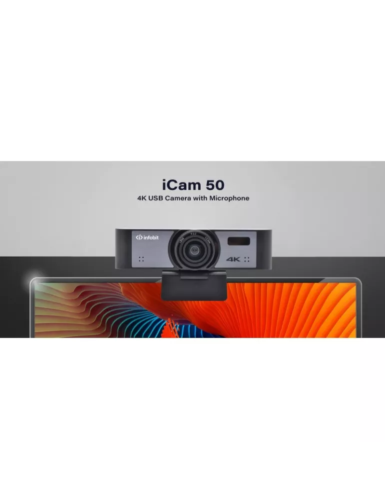 INFOBIT ICAM50 4K USB videoconferencing camera with microphone Infobit iCam 50 INFOBIT INFICAM50 | MusicGoodDeal