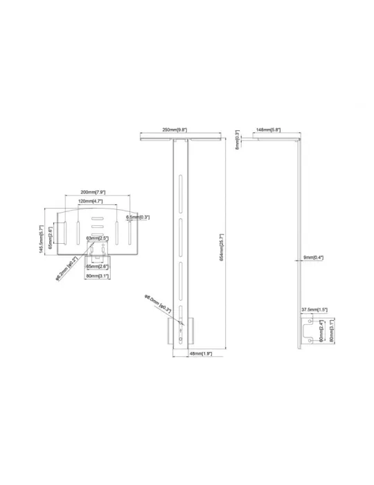 MULTIBRACKETS 5858 Support camera Multibrackets Camera Shelf Column