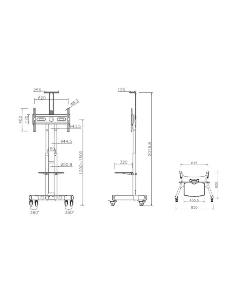 MULTIBRACKETS 2319 Public Floorstand Basic 150 REF  MULTIBRACKETS MUL2319 | MusicGoodDeal