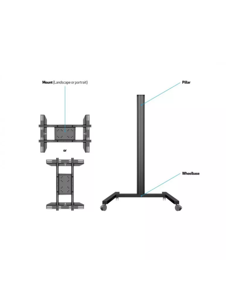 MULTIBRACKETS 0643 Support mobile manuel  Display Stand 180 Single REF: