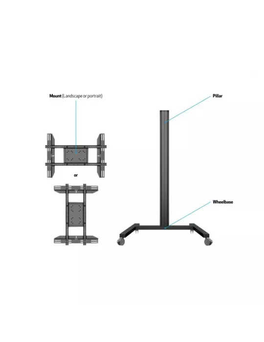 MULTIBRACKETS 0643 Support mobile manuel  Display Stand 180 Single REF: