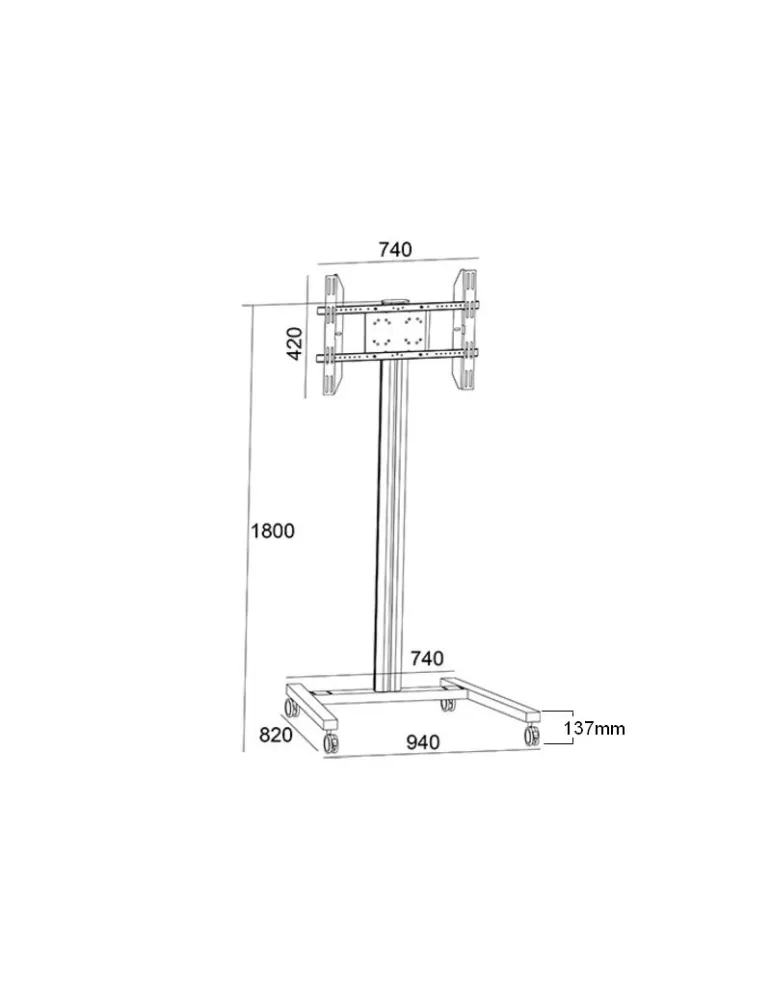 MULTIBRACKETS 0643 Support mobile manuel  Display Stand 180 Single REF: