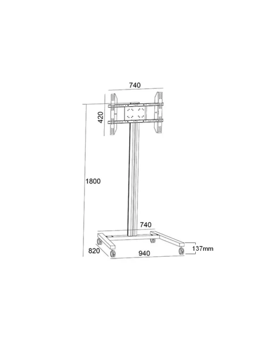 MULTIBRACKETS 0643 Support mobile manuel  Display Stand 180 Single REF: