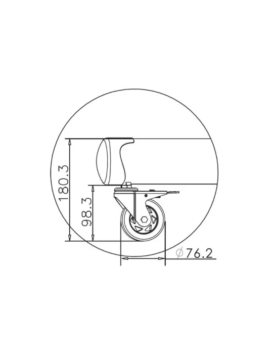 MULTIBRACKETS 4627 Public Floorstand Basic 180 REF  MULTIBRACKETS MUL4627 | MusicGoodDeal