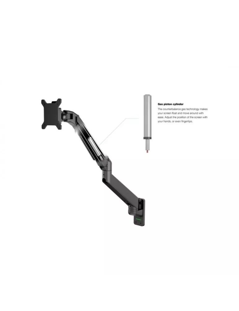 MULTIBRACKETS 1010 Tischständer Multibrackets Gas Lift Arm Wall Single für Bildschirm 15 - 32  Belastung 10Kg Vesa Max 100x100