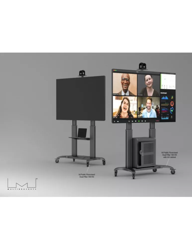 MULTIBRACKETS 7680 Support  Public Floorstand Dual Pillar 180 HD AV Cabine REF: