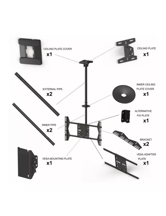 MULTIBRACKETS 5484 Support plafond Multibrackets Public CeilingMount Large Single REF  MULTIBRACKETS MUL5484 | MusicGoodDeal