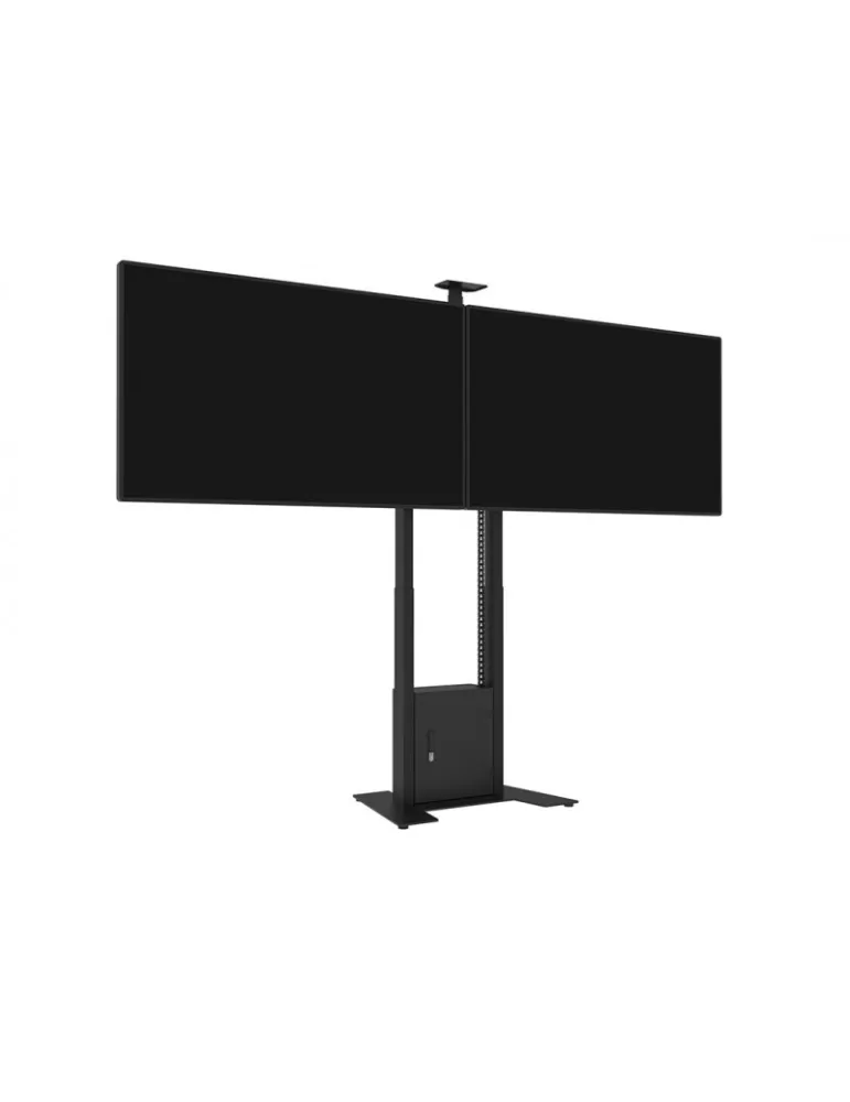 MULTIPISTAS 9004 Soporte de suelo motorizado FloorBase Pantallas dobles 40  - 75  - 120kg Vesa Max 600x400 MULTIBRACKETS MUL90