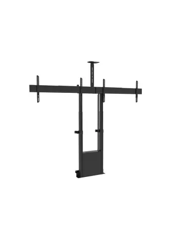 MULTIPISTAS 8991 Soporte de suelo motorizado para montaje en suelo Pantallas dobles 40  - 75 - 12020kg Vesa Max 600x400 MULTIB