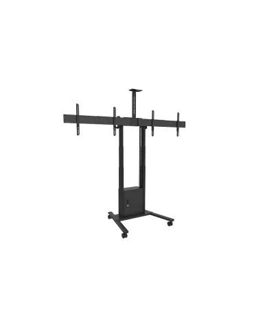 MULTIBRACKETS 8557 Support mobile motorisé  FloorStand Double ecrans 40" - 75" -120kg Vesa Max 600x400