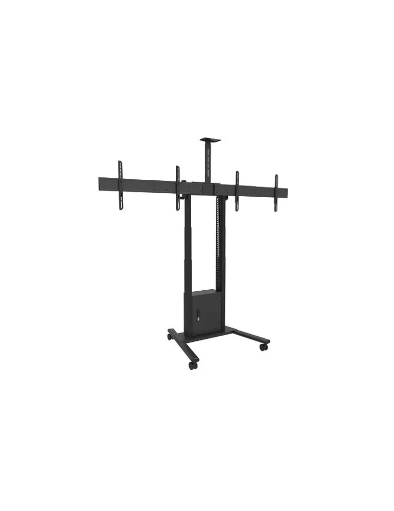 MULTIBRACKETS 8557 Support mobile motorisé  FloorStand Double ecrans 40" - 75" -120kg Vesa Max 600x400