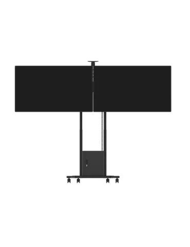 MULTIBRACKETS 8557 Support mobile motorisé  FloorStand Double ecrans 40" - 75" -120kg Vesa Max 600x400 2