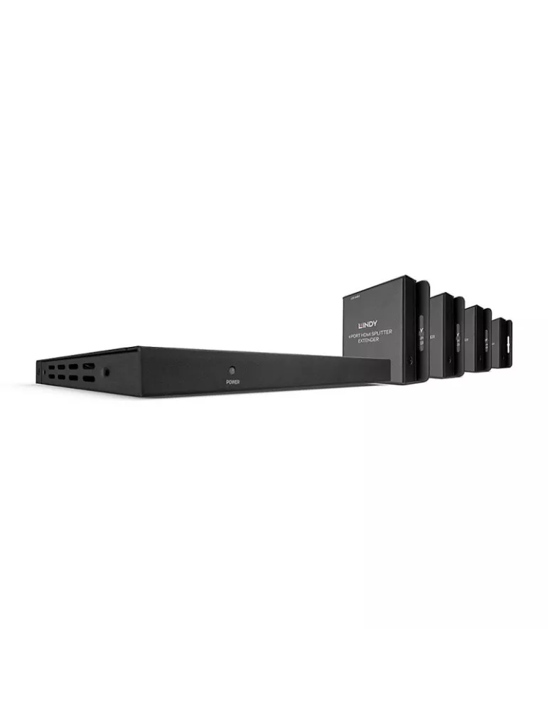 LINDY 38155   4 Port HDMI   IR Splitter Extender Kit mit Cat.6 50m Loop Out LINDY LIN38155 | MusicGoodDeal