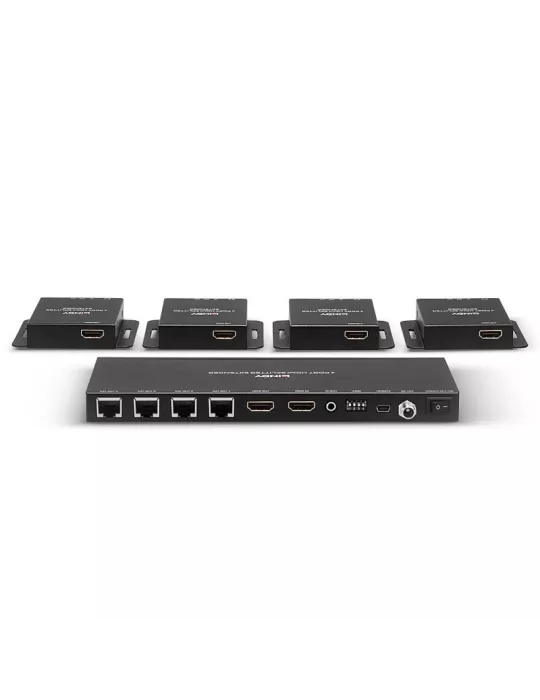 LINDY 38155   Kit Extender Splitter 4 Ports HDMI   IR with Loop Out Cat.6 50m LINDY LIN38155 | MusicGoodDeal
