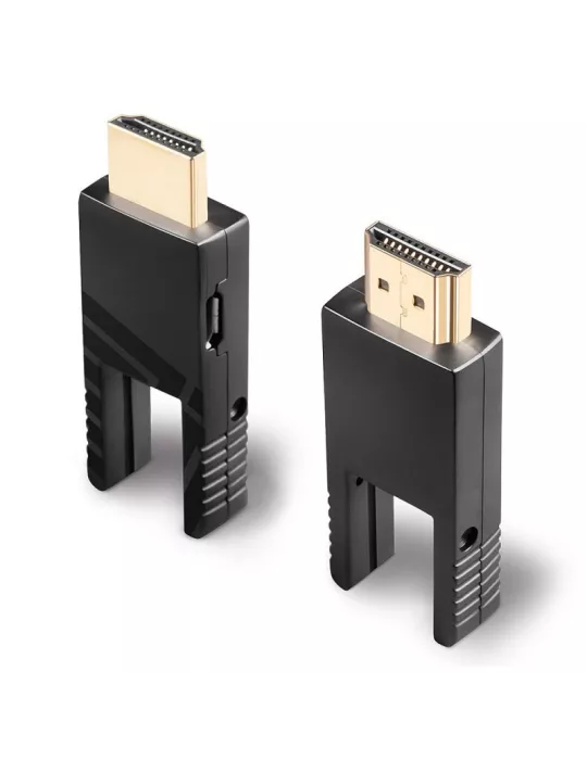 LINDY 38320 - Micro-HDMI 18G Hybrid Fiber Optic Cable with HDMI   DVI Detachable Connectors 10m LINDY LIN38320 | MusicGoodDeal