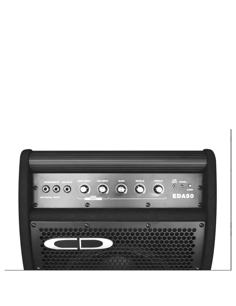  CARLSBRO EDA50 Amplificador de batería electrónico EDA50 (50 vatios)|MusicGoodDeal 
