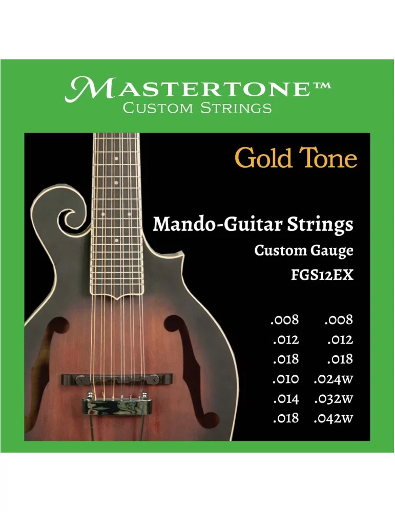  GOLD TONE FGS12EX 12 strings for F-style guitar mandolin, extra light gauge|MusicGoodDeal 