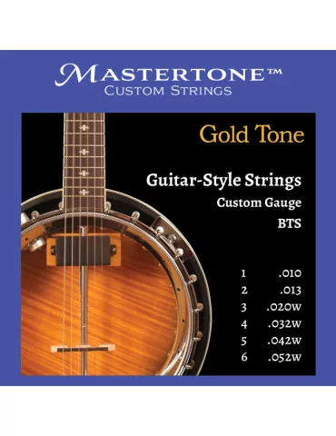  GOLD TONE BTS Guitar-style banjitar / mando-guitar custom-gauge strings|MusicGoodDeal 