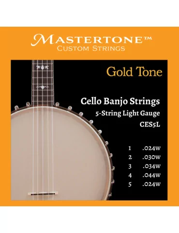  GOLD TONE CES5L 5-string banjo cello light gauge strings|MusicGoodDeal 