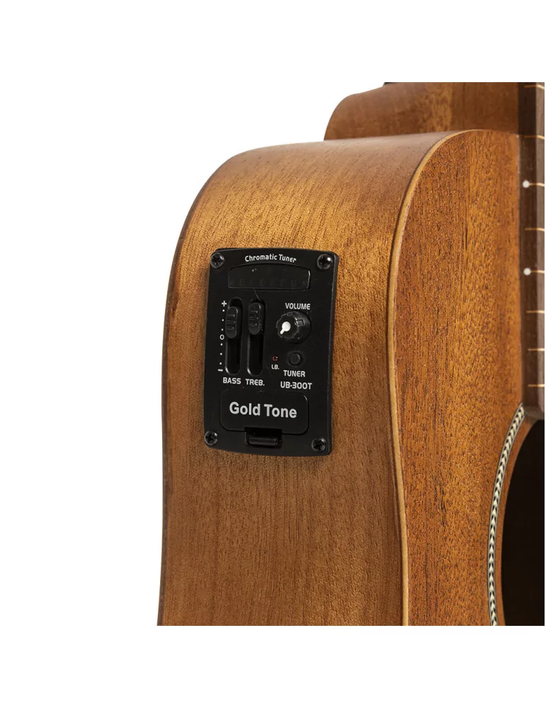  GOLD TONE M-BASS/FL Micrófono de bajo electroacústico de 23 ", sin trastes, con tapa de caoba y estuche incluidos|MusicGoodDeal