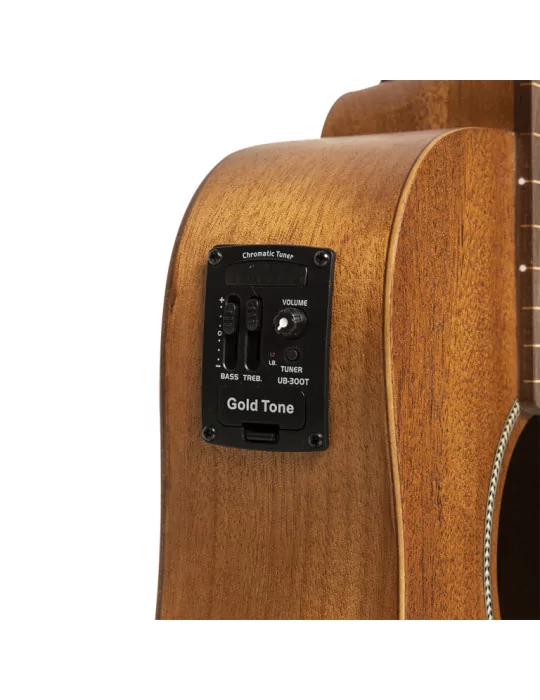  GOLD TONE M-BASS/FL Micrófono de bajo electroacústico de 23 ", sin trastes, con tapa de caoba y estuche incluidos|MusicGoodDeal