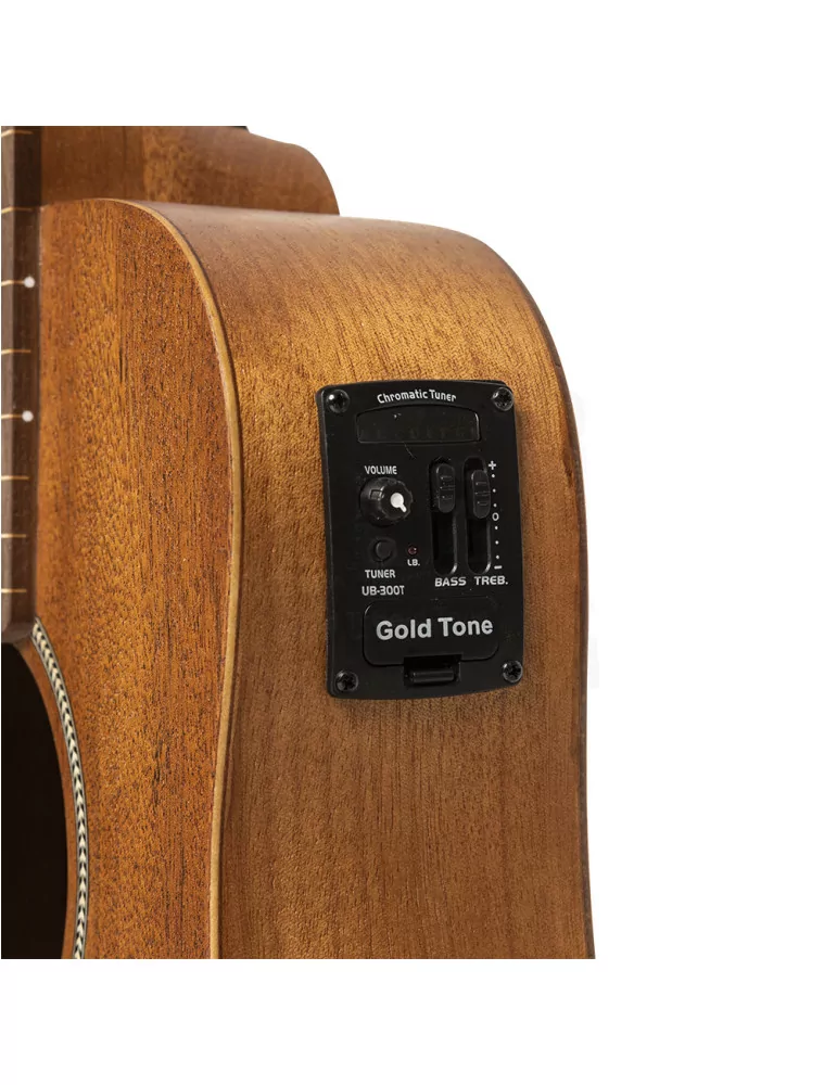 GOLD TONE M-BASS/FL/L Micrófono bajo electroacústico de 23 ", sin trastes, con tapa y funda de caoba, modelo para zurdos|MusicG