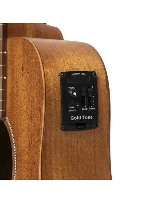  GOLD TONE M-BASS/FL/L Micrófono bajo electroacústico de 23 ", sin trastes, con tapa y funda de caoba, modelo para zurdos|MusicG