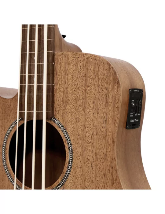  GOLD TONE M-BASS25/FL/L Micrófono bajo electroacústico de 25 ", sin trastes, con tapa y funda de caoba, modelo para zurdos|Musi