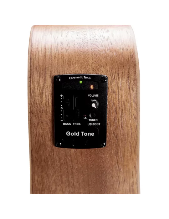  GOLD TONE M-BASS25/FL/L Micrófono bajo electroacústico de 25 ", sin trastes, con tapa y funda de caoba, modelo para zurdos|Musi