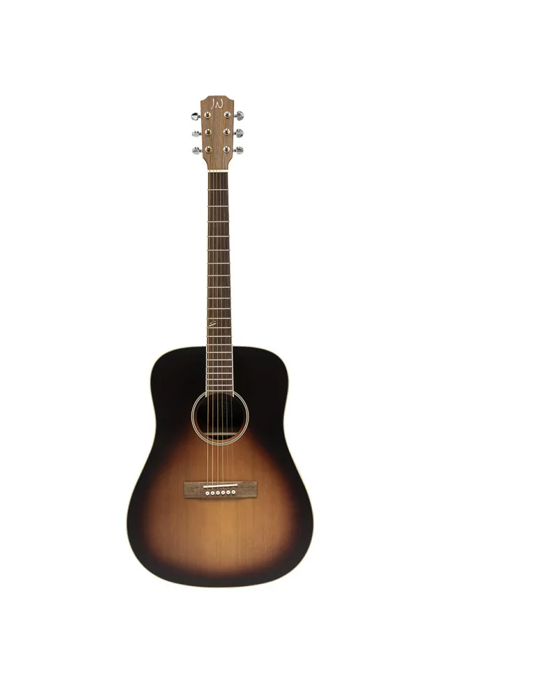  J.N GUITARS EZR-D Guitarra acústica dreadnought 4/4 con tapa de cedro macizo, serie Ezra|MusicGoodDeal 