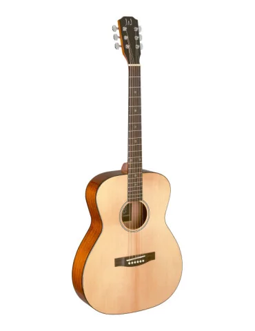  J.N GUITARS BES-A N Natural-coloured acoustic auditorium guitar with solid spruce top, Bessie series|MusicGoodDeal 