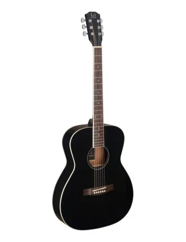  J.N GUITARS BES-A BK Black acoustic auditorium guitar with solid spruce top, Bessie series|MusicGoodDeal 