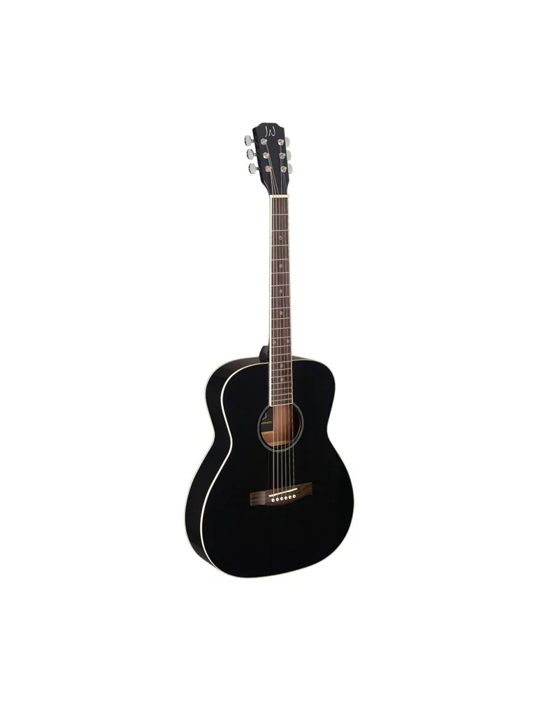  J.N GUITARS BES-A BK Schwarze akustische Auditorium-Gitarre mit massiver Fichtendecke Bessie Serie|MusicGoodDeal 
