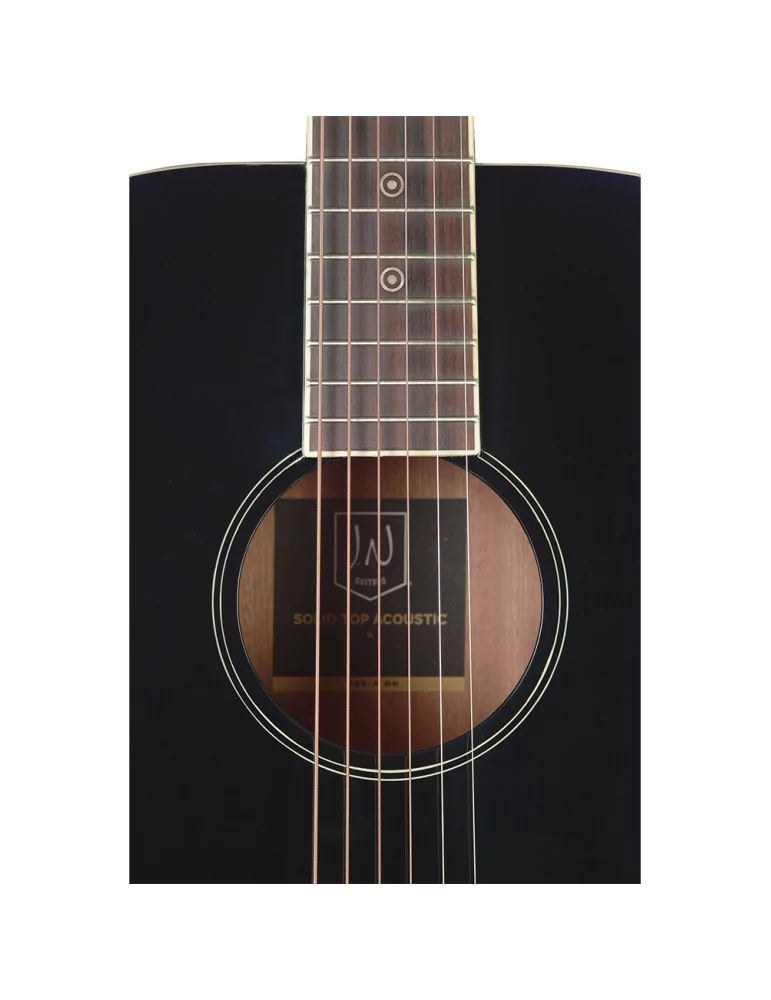  J.N GUITARS BES-A BK Schwarze akustische Auditorium-Gitarre mit massiver Fichtendecke Bessie Serie|MusicGoodDeal 