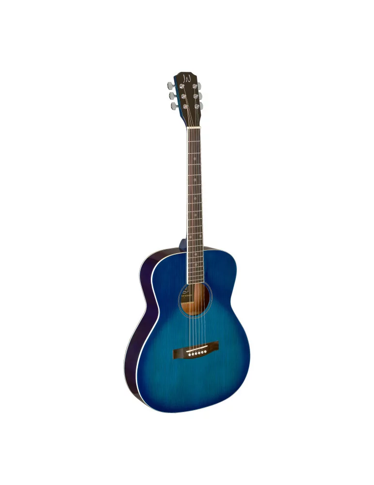  J.N GUITARS BES-A TBB Guitarra acústica de auditorio blueburst transparente con tapa de epica maciza, serie Bessie|MusicGoodDea