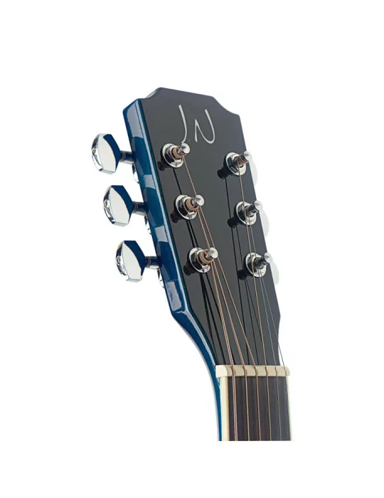  J.N GUITARS BES-A TBB Guitarra acústica de auditorio blueburst transparente con tapa de epica maciza, serie Bessie|MusicGoodDea