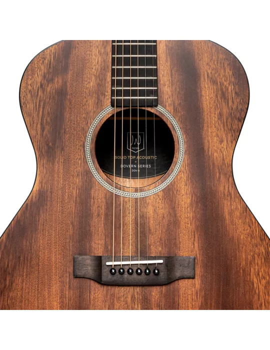  J.N GUITARS DOV-A Guitarra acústica de auditorio con tapa de caoba maciza, serie Dovern|MusicGoodDeal 