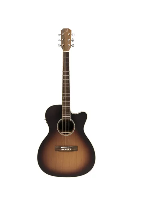  J.N GUITARS EZR-OM Guitarra acústica de orquesta con tapa de cedro macizo, serie Ezra|MusicGoodDeal 