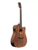  J.N GUITARS DOV-DCFI Guitarra electroacústica cutaway dreadnought con tapa de caoba maciza, serie Dovern|MusicGoodDeal 