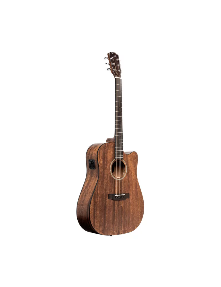  J.N GUITARS DOV-DCFI Guitarra electroacústica cutaway dreadnought con tapa de caoba maciza, serie Dovern|MusicGoodDeal 