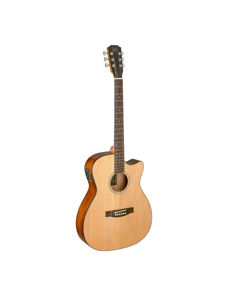  J.N GUITARS BES-ACE N Guitarra de auditorio electroacústica en color natural con tapa maciza de épica, serie Bessie|MusicGoodDe