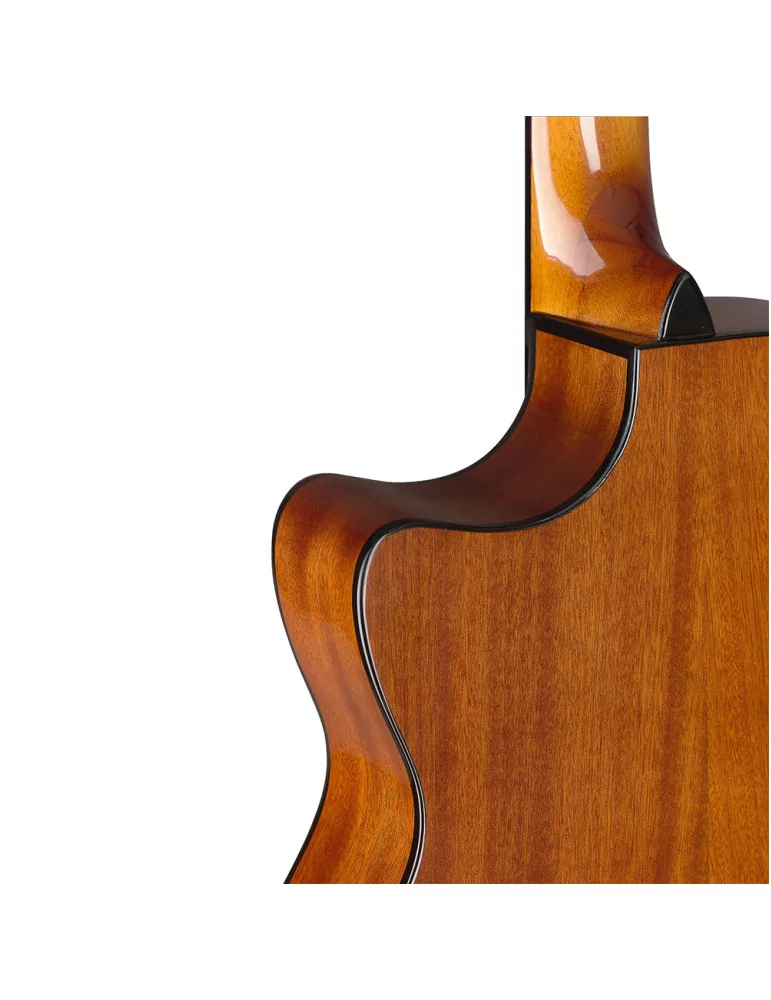  J.N GUITARS BES-ACE N Guitarra de auditorio electroacústica en color natural con tapa maciza de épica, serie Bessie|MusicGoodDe