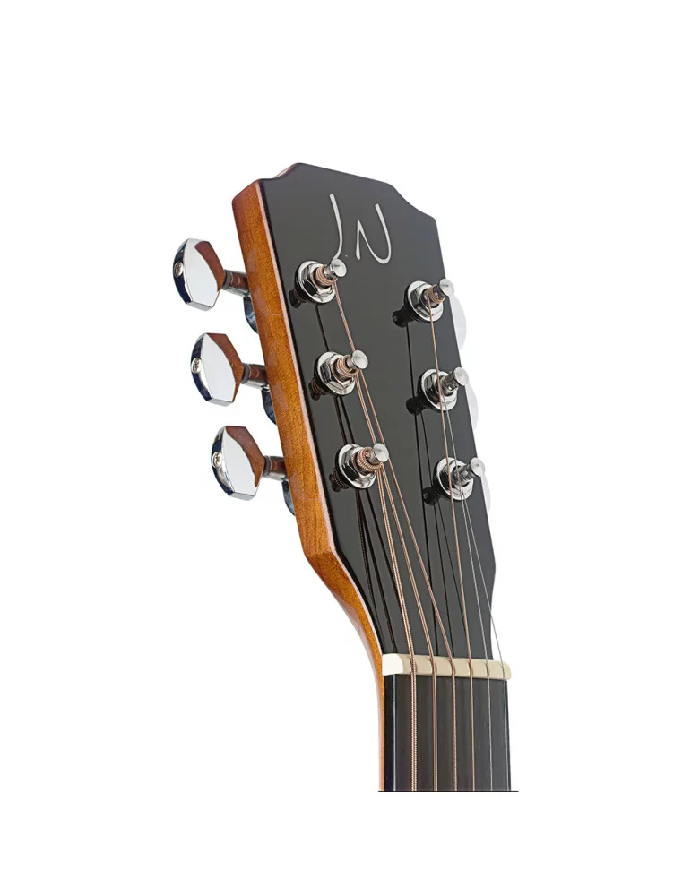  J.N GUITARS BES-ACE N Guitarra de auditorio electroacústica en color natural con tapa maciza de épica, serie Bessie|MusicGoodDe