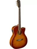  J.N GUITARS BES-ACE DCB Guitarra electroacústica de auditorio dark cherryburst con tapa maciza de epica, serie Bessie|MusicGood